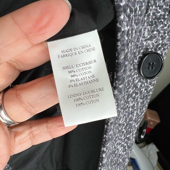 Theory NWT Rarias Tweedy Short Sleeve Blazer in Uniform Dot Size 12 NWT - Picture 9 of 10